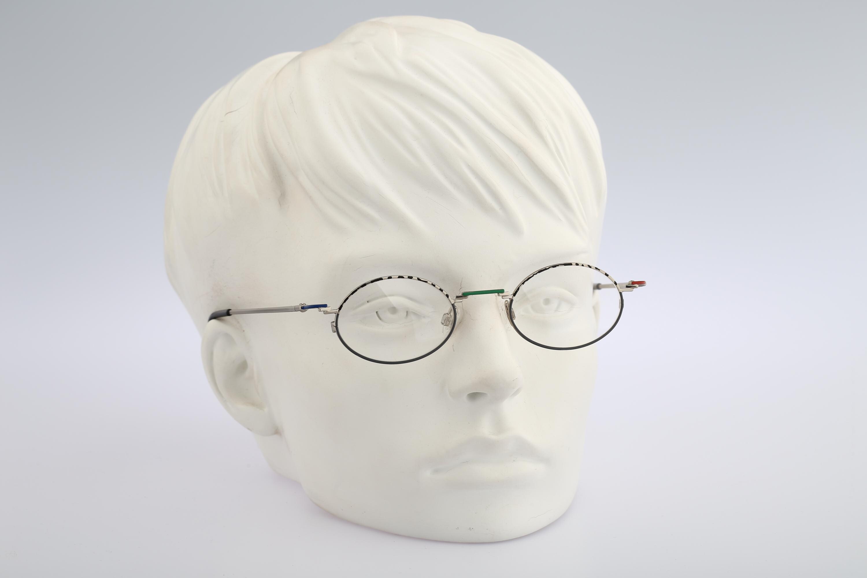 Adam + Eve 90s Deadstock Designer Eyeglasses- New Adam & Eve 10 AG, Vintage 90s Unique Colorful and Silver  main image 3