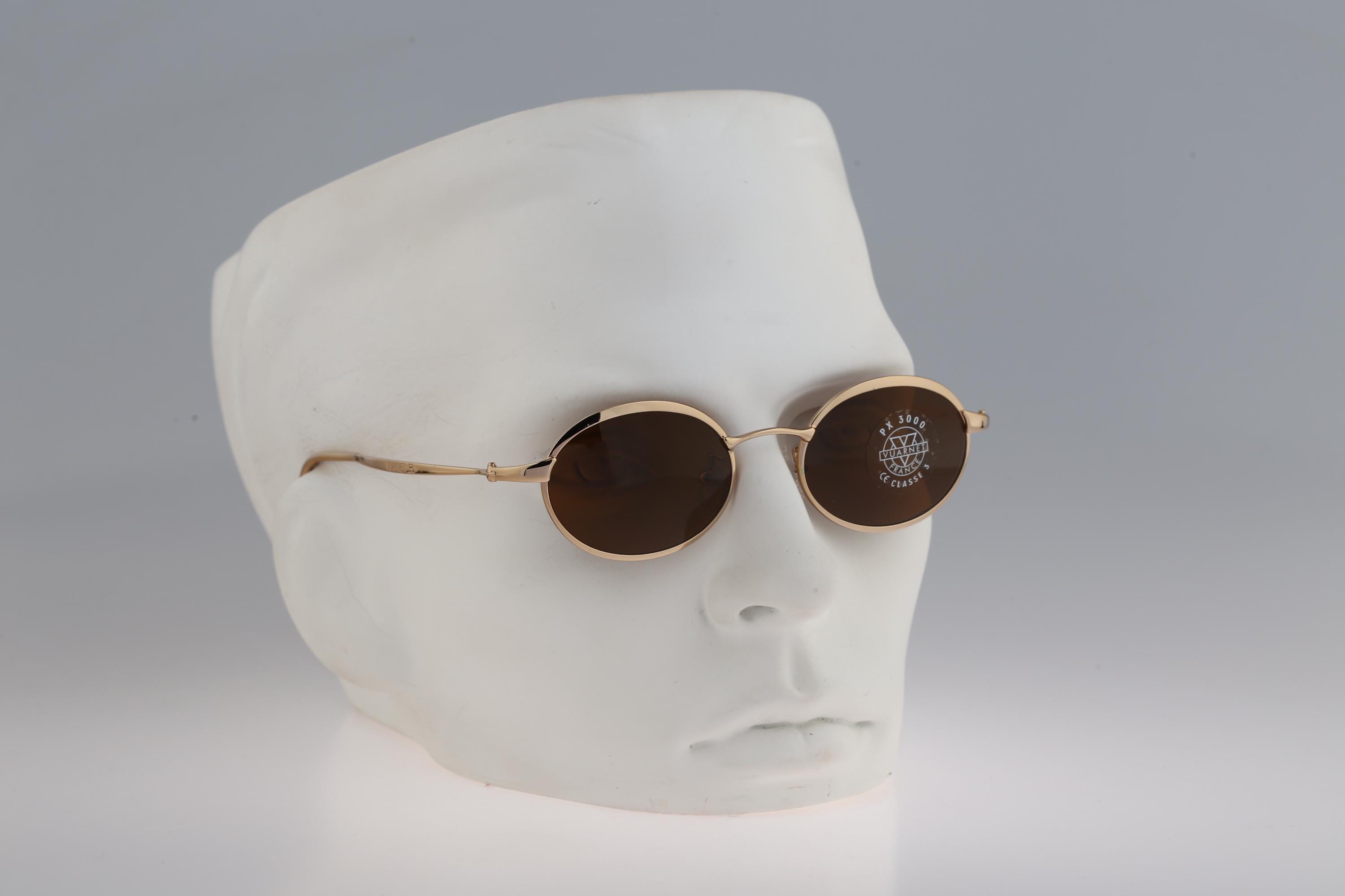 Vuarnet 066, Vintage 90s Tempered Glass Lenses Unique Gold