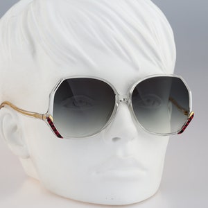 Silhouette M 1163 20 C 2594 Vintage 80s clear oversized butterfly sunglasses women, NOS