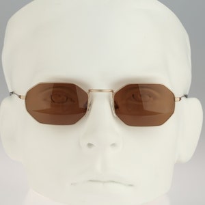 Concert 860 ORS, petites lunettes de soleil octogonales en or vintage des années 90 pour hommes et femmes NOS