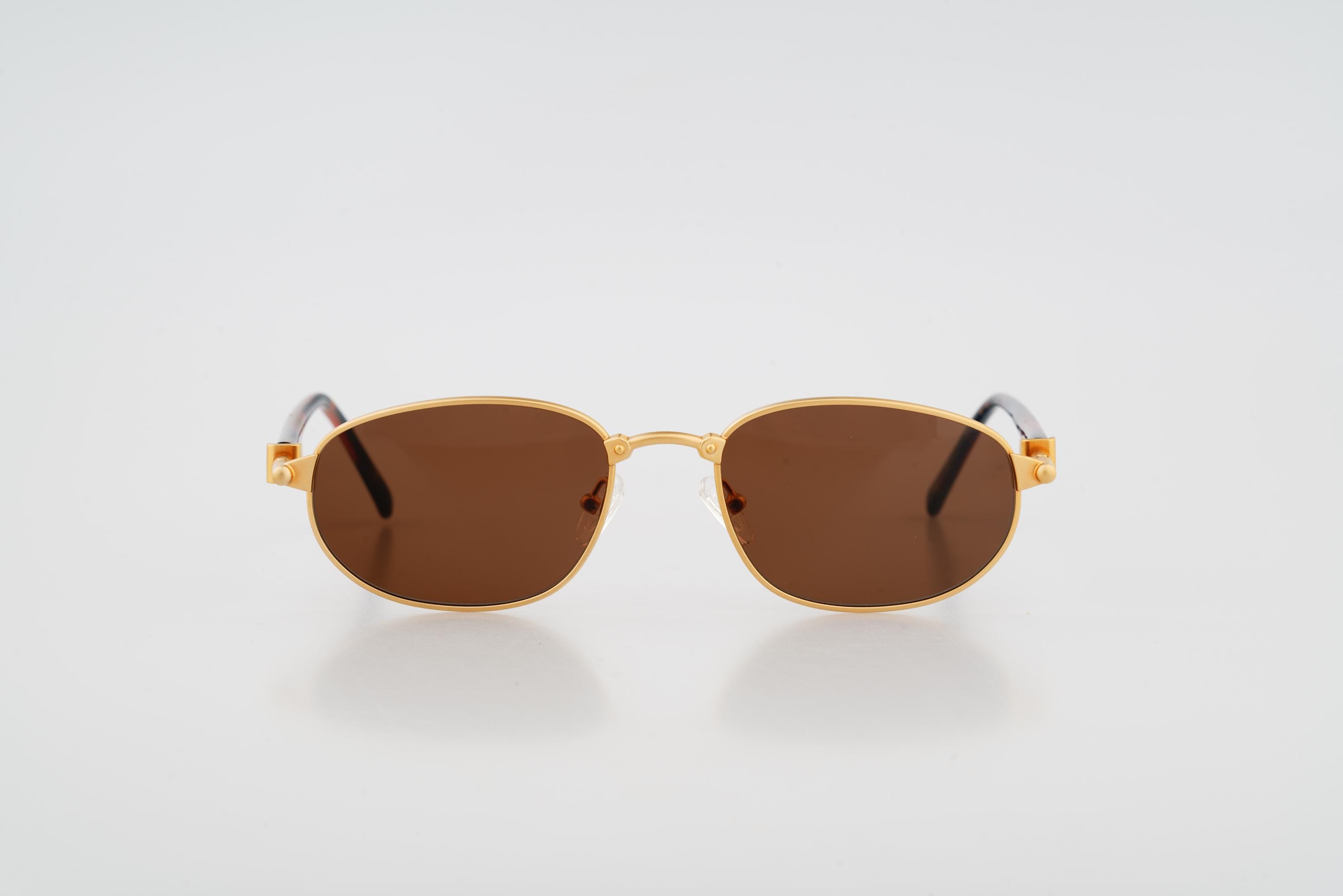 Jacomo 219 03, Vintage 90s Matte Gold and Blue Tortoise 