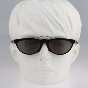 Robert Rudger 500 10, Vintage 90s unique black cat eye sunglasses women, NOS