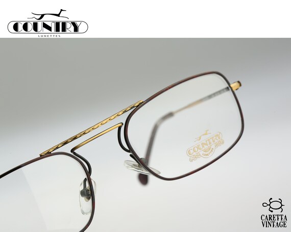 Country 296 200, Vintage 90s gold and tortoise sm… - image 8