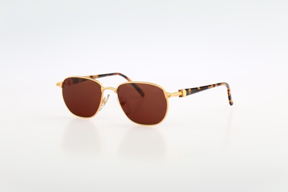 Vintage 90\'s Tortoiseshell Gold Matte - Classic Brown Lenses Vintage Tortoiseshell Cat Eye Sunglasses: 90s Retro Style - Etsy main image 3