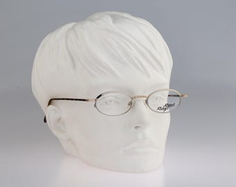 Robert Rudger 1690 211 27, Vintage 90s silver & colorful small slim oval eyeglasses frames womens NOS