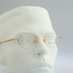 Marc O&#39;Polo by Metzler 3382 689, Vintage 90s gold small circle round eyeglasses frames mens & womens NOS
