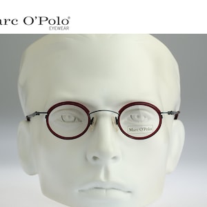 Marc O'Polo by Metzler 3382 759, Vintage 90s antique blue & red small circle round eyeglasses frames mens and womens NOS