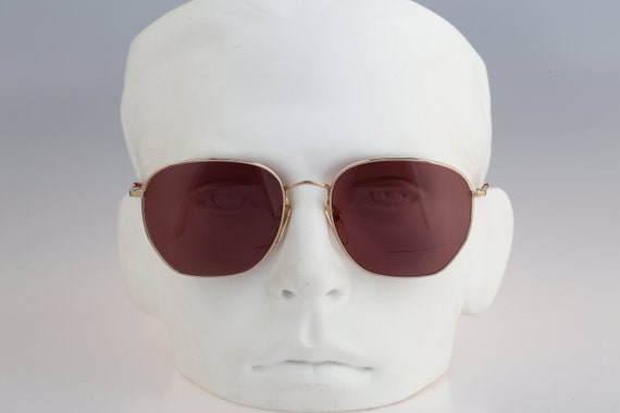 Freedom 6702 Vintage anni 90 oro grande esagono occhiali da sole