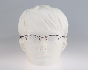 Amaretta 54Z 003, Vintage 90s unique colorful small oval eyeglasses frames mens and womens NOS