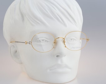 Shiseido 1001 1, monturas de anteojos ovaladas únicas en oro de los años 90 para mujer NOS