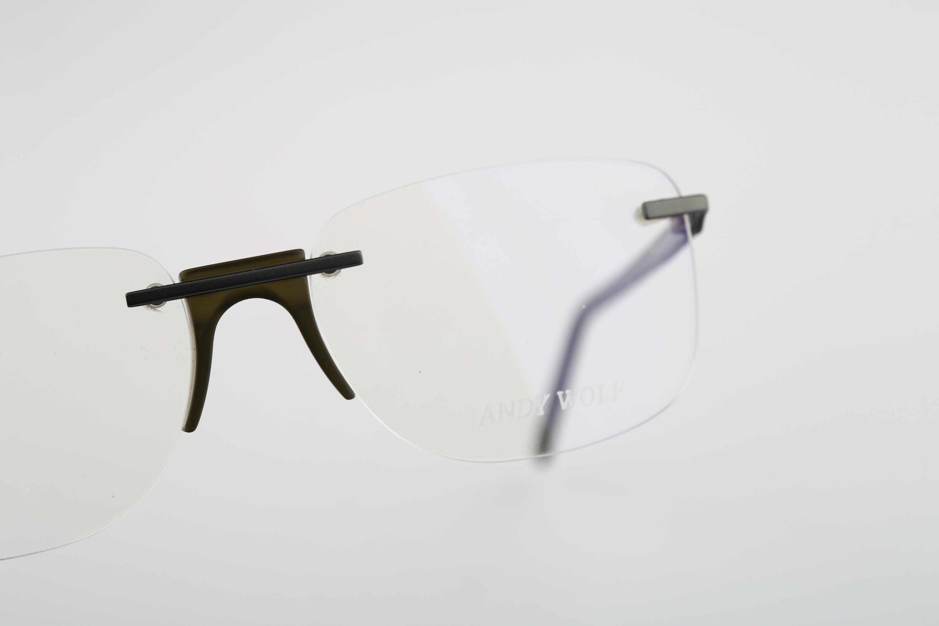 Andy Wolf White Heat Rimless Sunglasses in Yellow Andy Wolf Sunglasses, Designer Shades | EyeOns.com main image 2