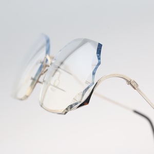 Dolaris, Vintage 80s oversized semi rimless butterfly eyeglasses frames womens NOS