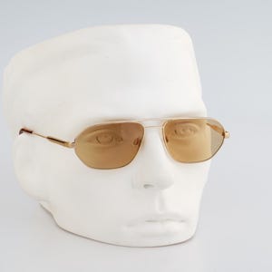 Adidas A802 6051, gafas de sol vintage de los años 90 con lentes amarillas tintadas, diseño hexagonal y rectangular, para hombre, NOS