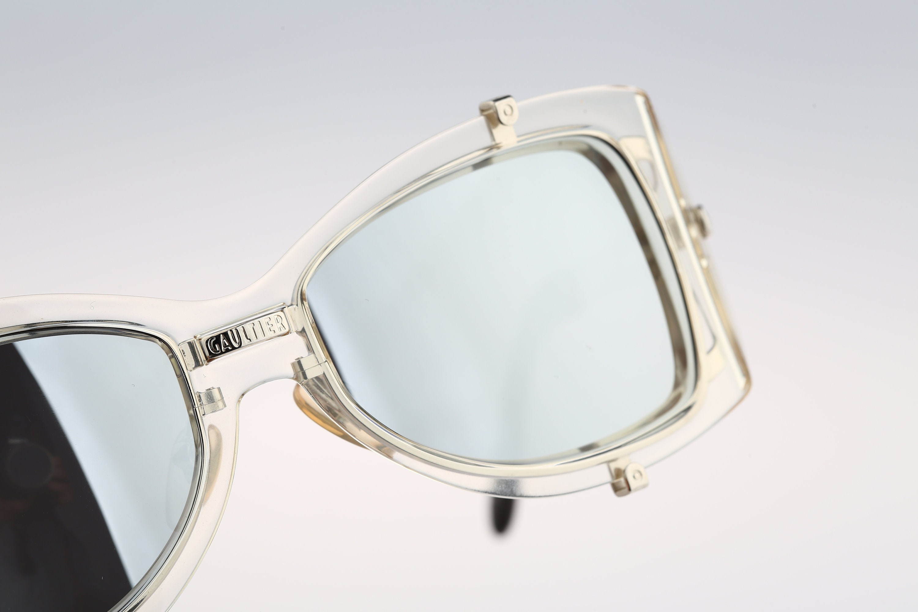 Jean Paul Gaultier 56-6204, Vintage 90s Silver Mirror Lenses