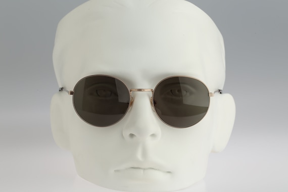 Round Sunglasses Men Roy Tower Preppy 49 GY Vintage 90s Gold Circle Sunglasses Women NOS Etsy UK