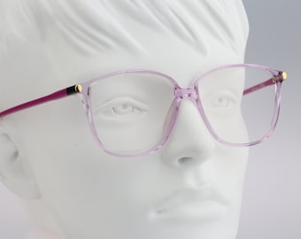 Silhouette M 1792 20 C 2354, Vintage 80s clear purple lightweight square eyeglasses frames womens / NOS