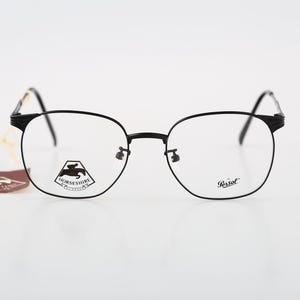 Gafas de sol Horseshire by Persol HM 002 BL, estilo vintage de los años 90, cuadradas y negras, para hombre y mujer (versión nueva).