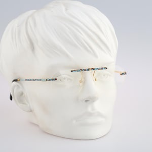DFW 1868 40 92, petites montures de lunettes hexagonales colorées vintage des années 90 pour hommes et femmes NOS