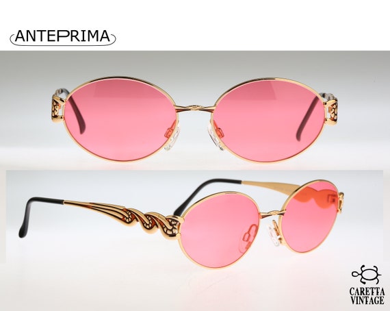 Gold oval sunglasses, Anteprima Enia 3, Vintage 9… - image 1
