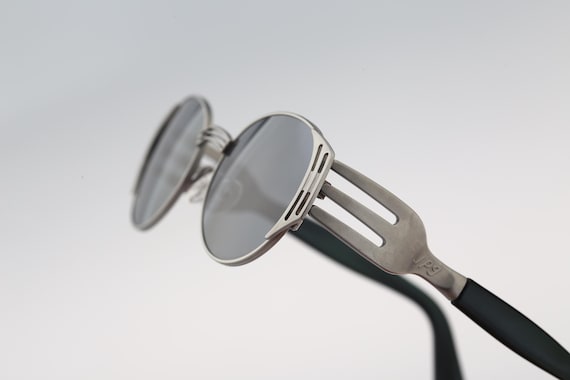 Jean Paul Gaultier 56-3281 Fork, Vintage 90s Gray Unisex Round