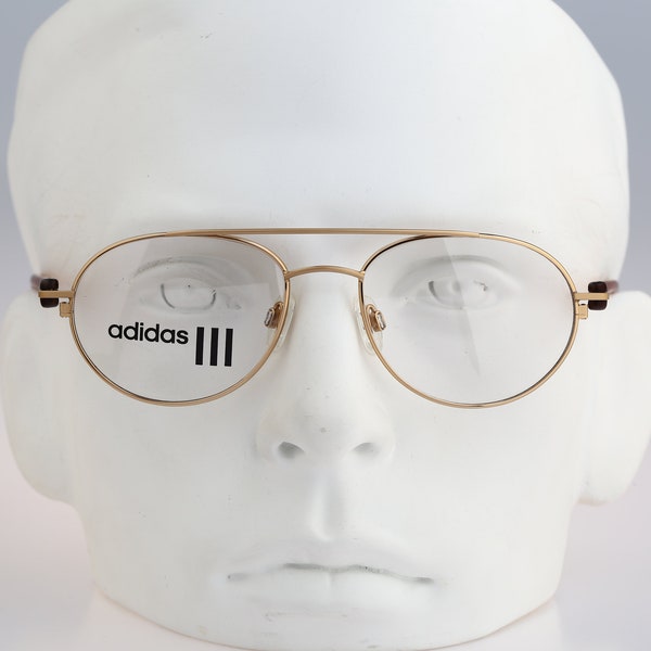 Adidas A910, vintage années 90 or petites lunettes d’aviateur montures pour hommes et femmes NOS