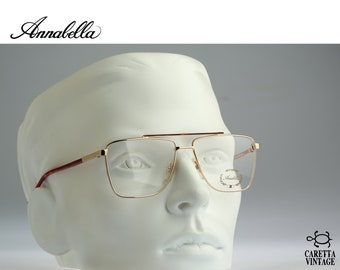 Gafas de aviador de los 80, Annabella A 550 4, Vintage 80s gafas de aviador cuadradas unisex monturas hombre y mujer NOS