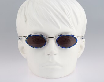 Contro Verse 3930 240 17 Vintage 90s crazy steampunk colorful oval sunglasses women, NOS