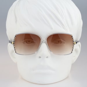 Silhouette M 1796 20 C 2533, Vintage 80s przyciemniane soczewki unikalne przezroczyste duże okulary przeciwsłoneczne motyle damskie NOS