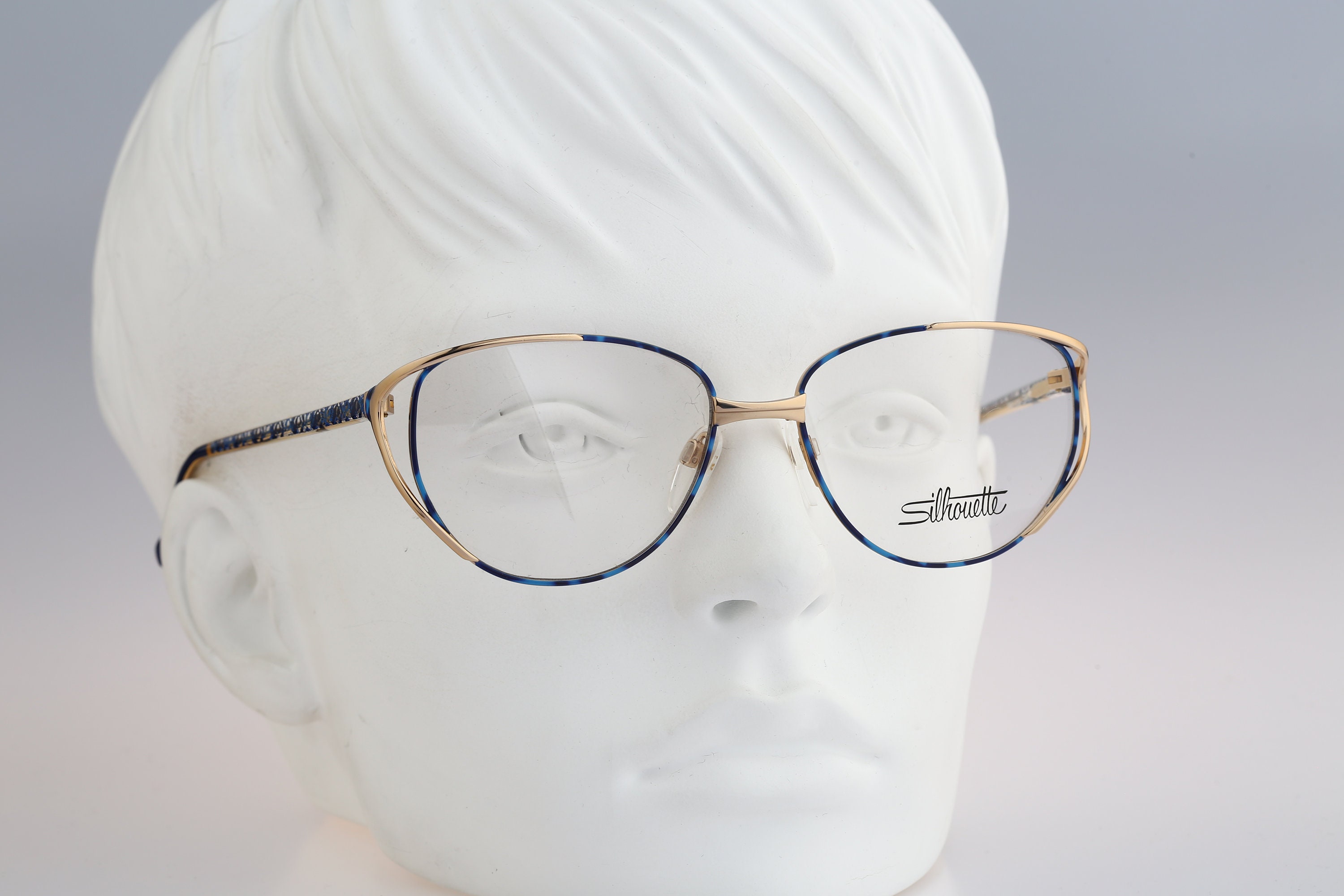 silhouetteシルエットヴィンテージ6650 Silhouette Vivid-Sky 2956 Eyeglasses 9060 Black Pottery Full