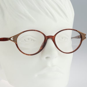 Silhouette M 1840 20 6059, Vintage 90s unique tortoise oval eyeglasses frames womens NOS