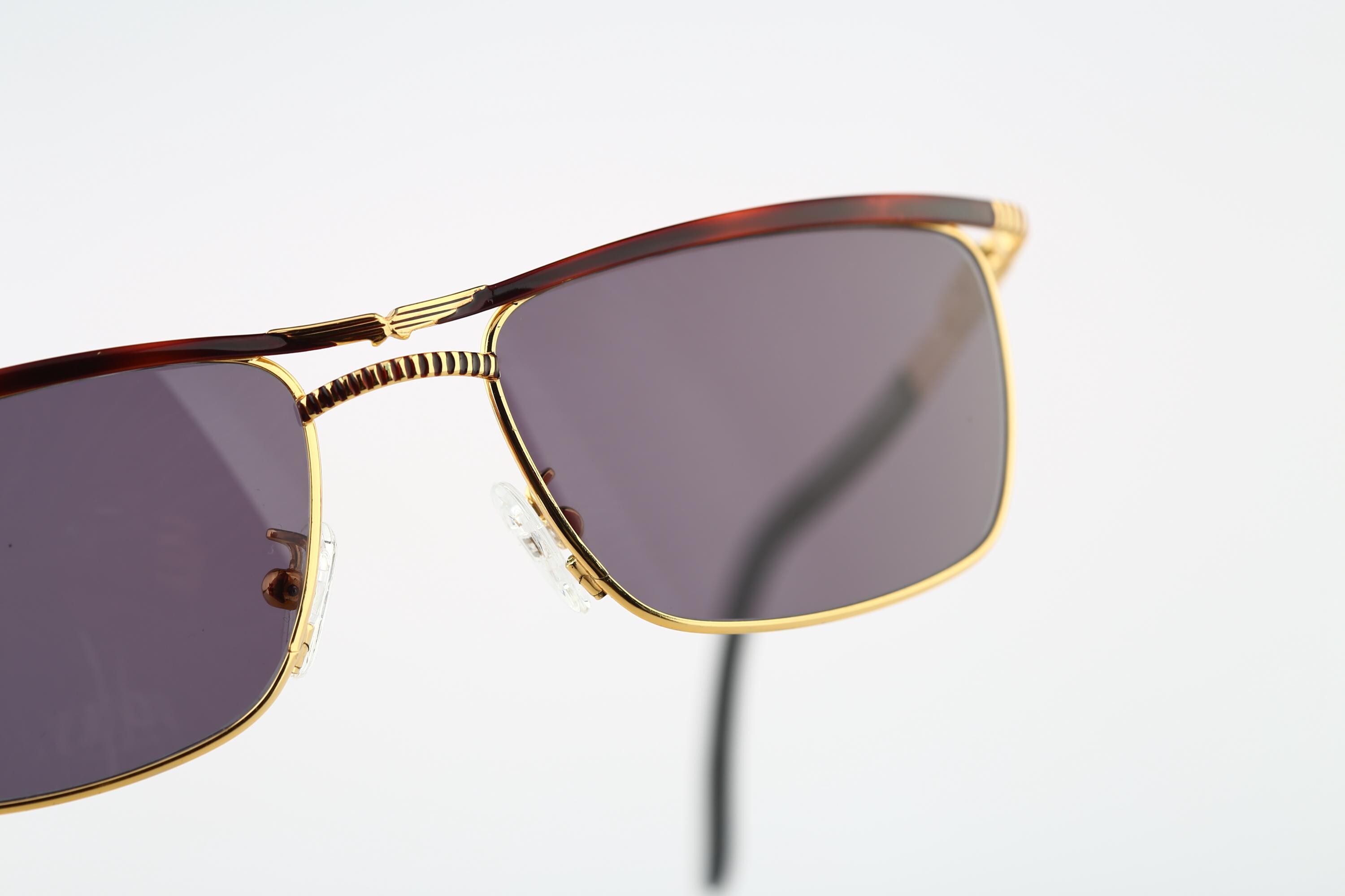 Police unisex S8991 aviator gold sunglasses Vintage 50s 60s Hook Aviator Gold Sunglasses Police Cop Surf  main image 3
