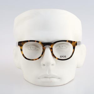 Epos Polluce TR, 2000s havana tortoise square eyeglasses frames mens and womens