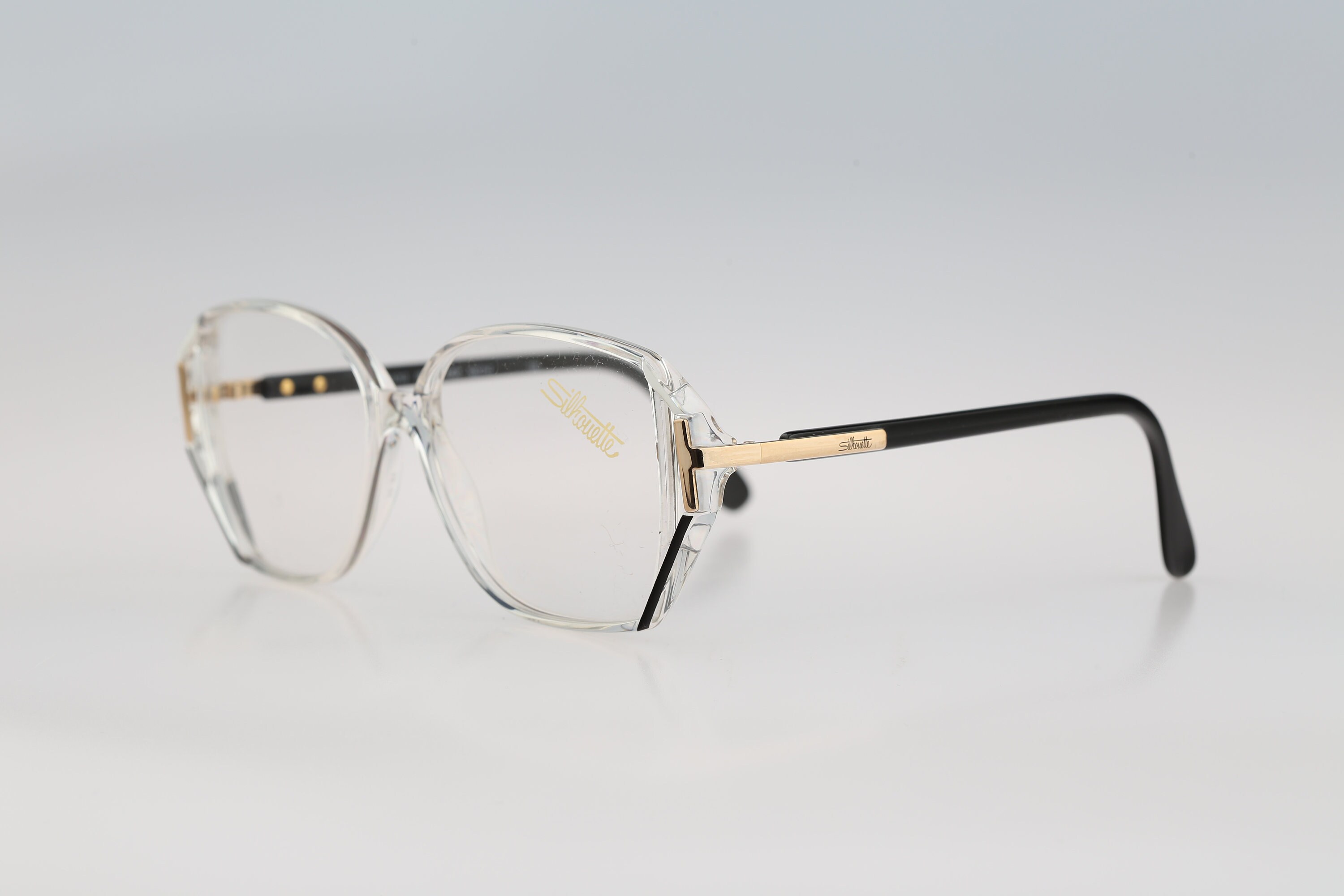 Vintage Silhouette Glasses Frames SPX M 1713 /20 C 1433 54 – 12 130 Plastic Silhouette M 1713 20 C 1433, Vintage 80s Black and White  main image 3