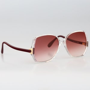 Silhouette M 1708 20 C 1356, Vintage 80s tinted lenses unique clear oversized butterfly sunglasses women, NOS