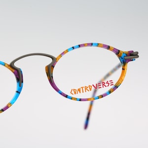 Contro Verse 3170 142 07, Vintage 90s unique colorful oval eyeglasses frames mens & women / NOS