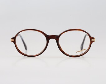 Tauschek Cloud 621, Vintage 90s gold and tortoise round eyeglasses frames mens & womens NOS