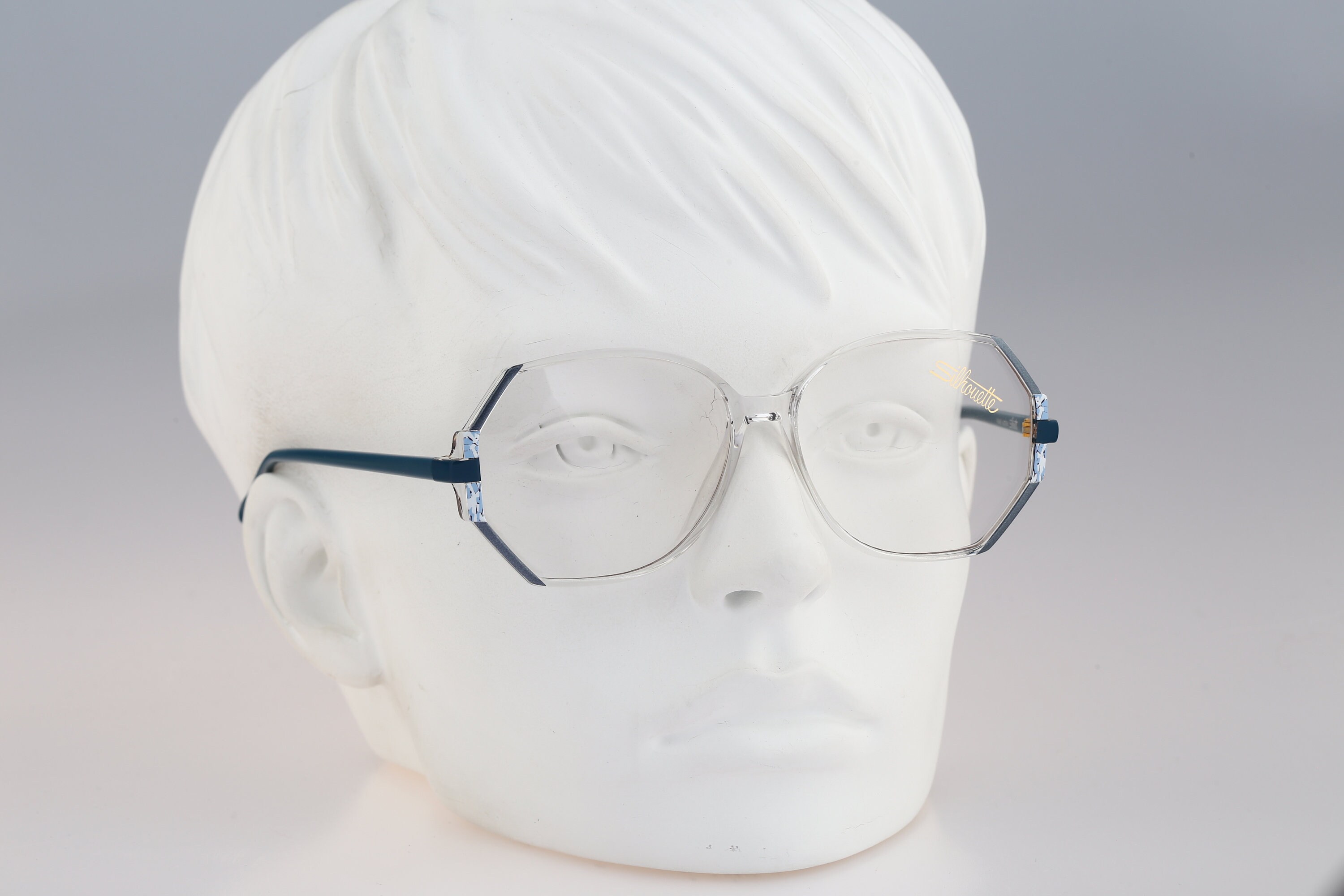 Silhouette M 1789 20 C 2113, Vintage 80s Clear Oversized Hexagon