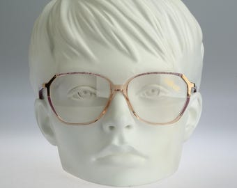 Silhouette M 1749 C 1832, Vintage 80s oversized clear butterfly eyeglasses frames womens NOS