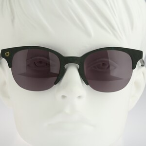 Roy Tower Preppy 19 2963M Hand made, Vintage 90s half rim wayfarer sunglasses women, NOS