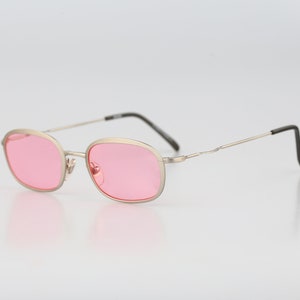 Kenzo Jiyuka K395, Vintage 90s tinted pink lenses small square sunglasses women NOS