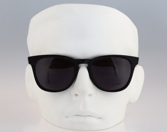 Caretta V. Rome 02 Hand made, Acetate Xlarge black square wayfarer sunglasses mens & women NEW