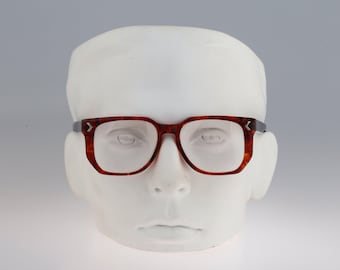 Play 832, Vintage 80s tortoise square eyeglasses frames mens & womens / NOS