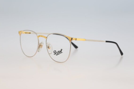 Persol Ratti Alya, Vintage 90s gold and silver sq… - image 4