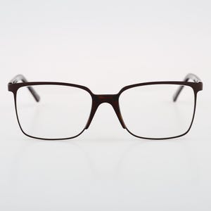 Andy Wolf White Heat Robinson Col. E, 2000s red and brown rectangle glasses frames mens and womens