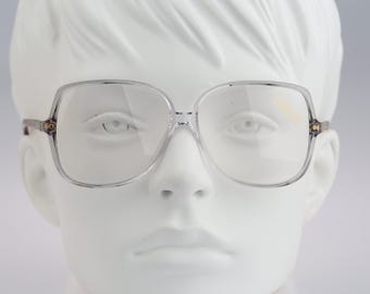 Silhouette M 1712 20 C 1219, Vintage 80s clear oversized butterfly eyeglasses frames womens NOS