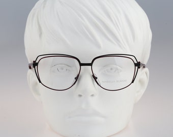 Mariella Burani 5046 0264, monture de lunettes oeil de chat noir vintage des années 90 pour femme NOS