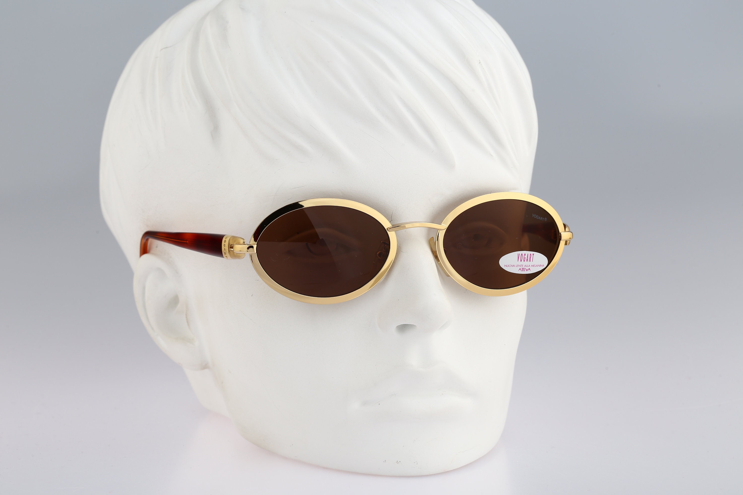 Vogart by Police 3555 249, Vintage 90s Unique Gold