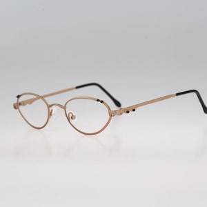 Brendel, Vintage 90s cream small cat eye glasses frames womens NOS