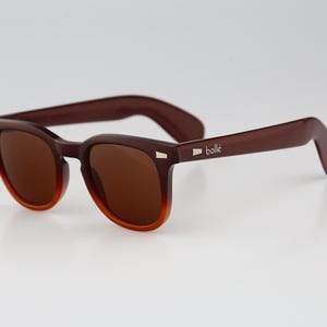 Bolle Sunrock, vintage tweekleurige vierkante wayfarer-zonnebril uit jaren 90 heren en dames, NOS afbeelding 5