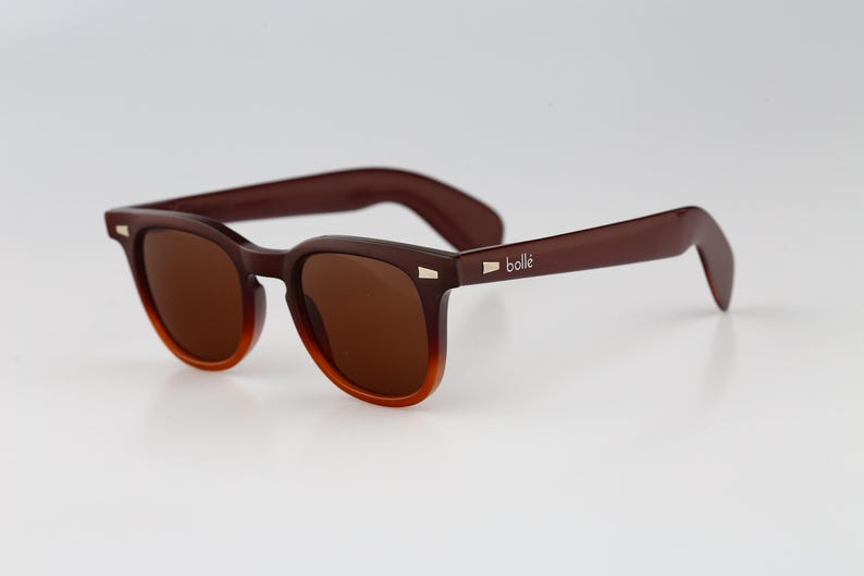 Bolle Sunrock, vintage tweekleurige vierkante wayfarer-zonnebril uit jaren 90 heren en dames, NOS afbeelding 5